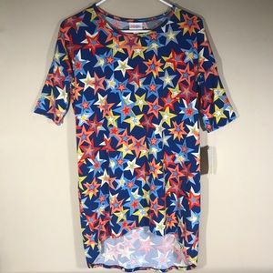 Lularoe Irma XXS Americana July 4th Stars NWT $35